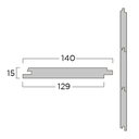 Planchet Iroko 15x130x2150mm