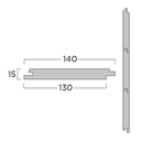 Planchet Padouk 15x130x2100mm