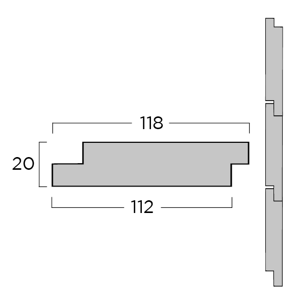 Z - Profiel Gr TW 20x118x4800mm