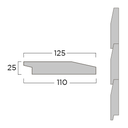 Profielplank Gr Imp 25x125x6000mm