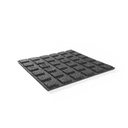 Rubbertegel 500x500x25mm  zwart