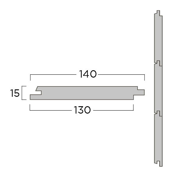 Planchet Fraké TW 15x130x2750mm