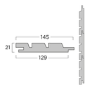 Blokhutplank Pad Line 21x145x1800mm