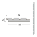 Bekledingsplank Gr TW Line 21x130x4500mm