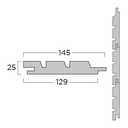 Blokutplank Ayous TW Line 25x130x3000mm