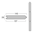 Blokhutplank Gr Imp 28x145x1800mm