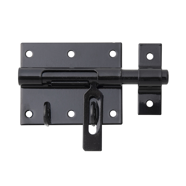 Bout-sluitgrendel verz zwart coat80/116