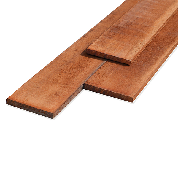 Azobe afboordplank 20x150x3500mm  gezaagd (einde reeks)