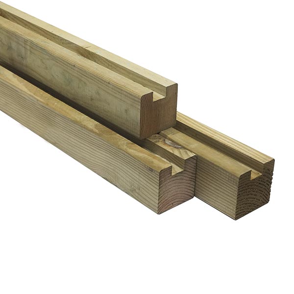 Vierkante gleufpaal 30mm Eind 90x90x2700mm