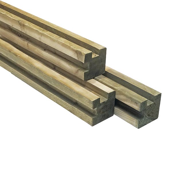 Vierkante gleufpaal 30mm Hoek 90x90x2700mm