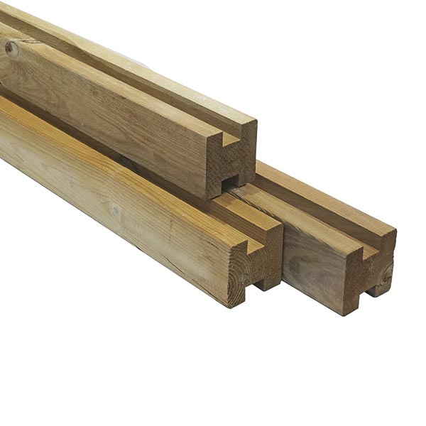 Vierkante gleufpaal 30mm Tussen 90x90x2700mm