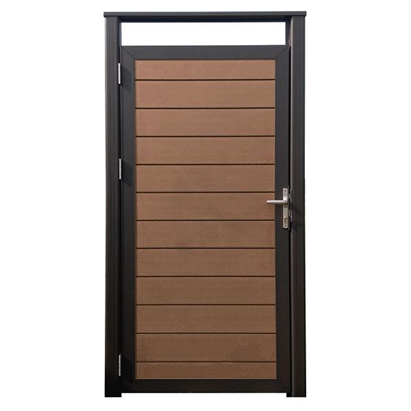 Compo deur Bruin incl beslag en palen 900x1800mm