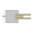 Betonpaal 50mm Eind 120x120x2700mm