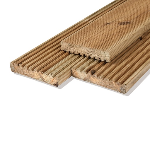[TPIMP281453000] TP Geïmpregneerd 28x145x3000mm terrasplank