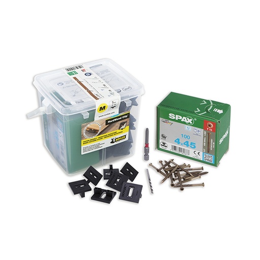 [TC5100] Terras clips 5 m² ( 5mm ) 100 screws - 85 fast