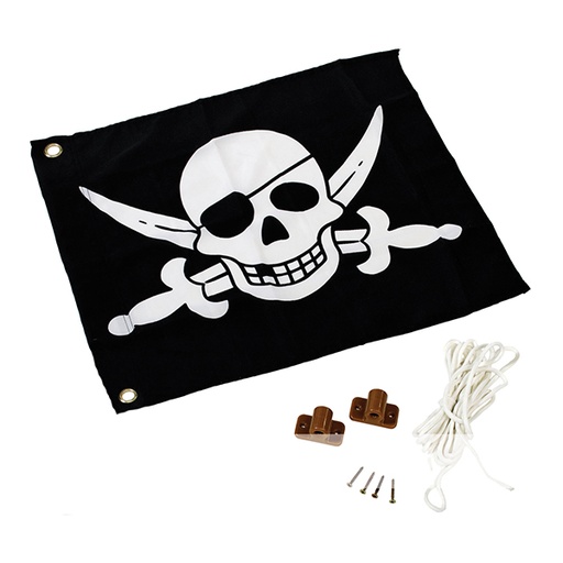 Vlag met hijssysteem Piraat