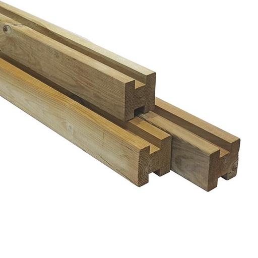 [GARVPGRIMP28TUS90902700] Vierkante gleufpaal 30mm Tussen 90x90x2700mm