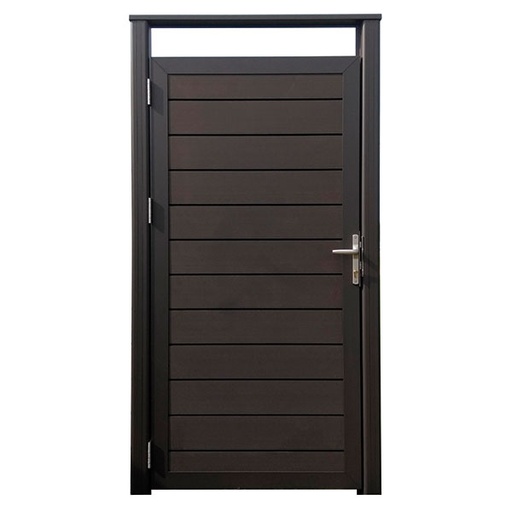 [TDCOANT9001800] Compo deur Antraciet incl beslag en palen 900x1800mm (draai 4/1)