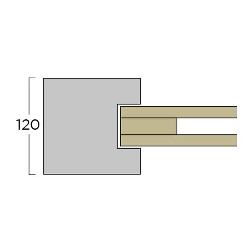 [BET50EIN1201202700] Betonpaal 50mm Eind 120x120x2700mm
