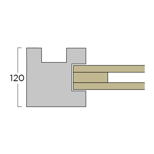 [BET50HOE1201202700] Betonpaal 50mm Hoek 120x120x2700mm