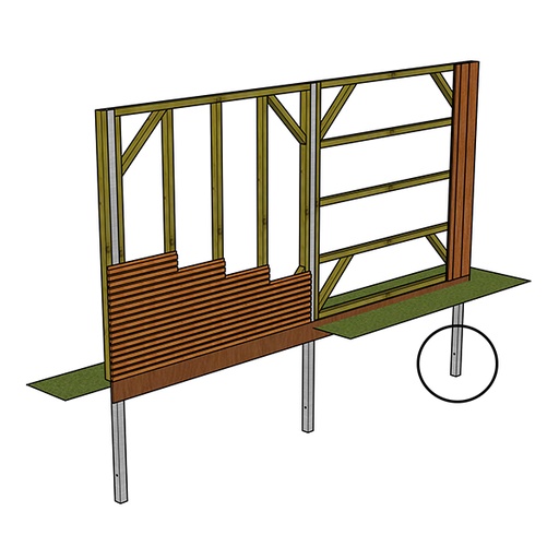 [KADRO60602700] Kadro Stalen Paal 60x60x2800mm zwart