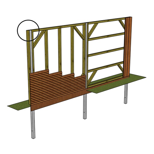 [WANDKADEREIND] Wandkader Eindlat 45x58x2000mm